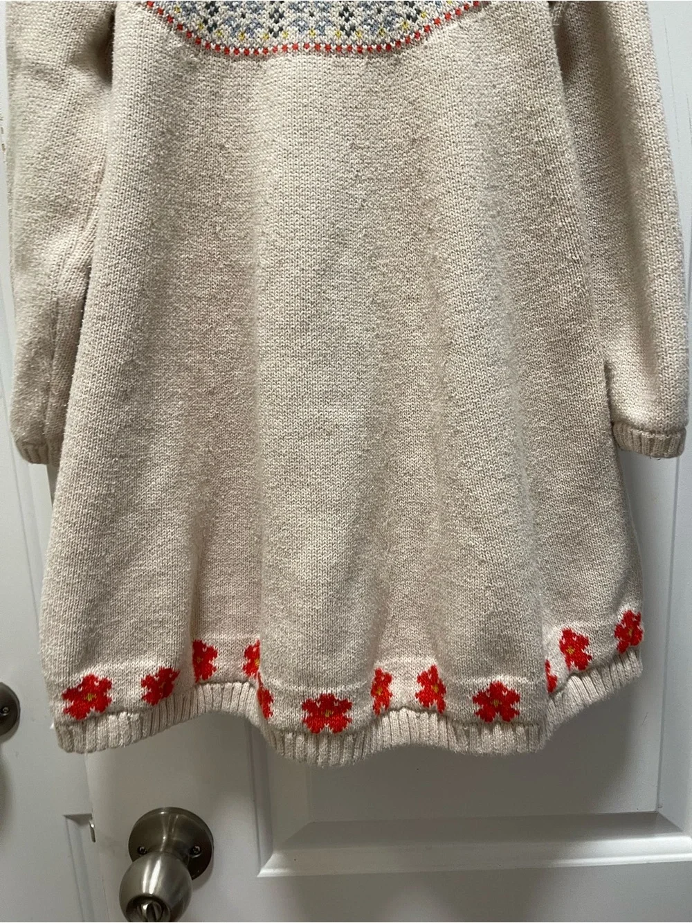 Hanna Andersson Girls US 5 Nordic Fair Isle Gnome Sweater Dress